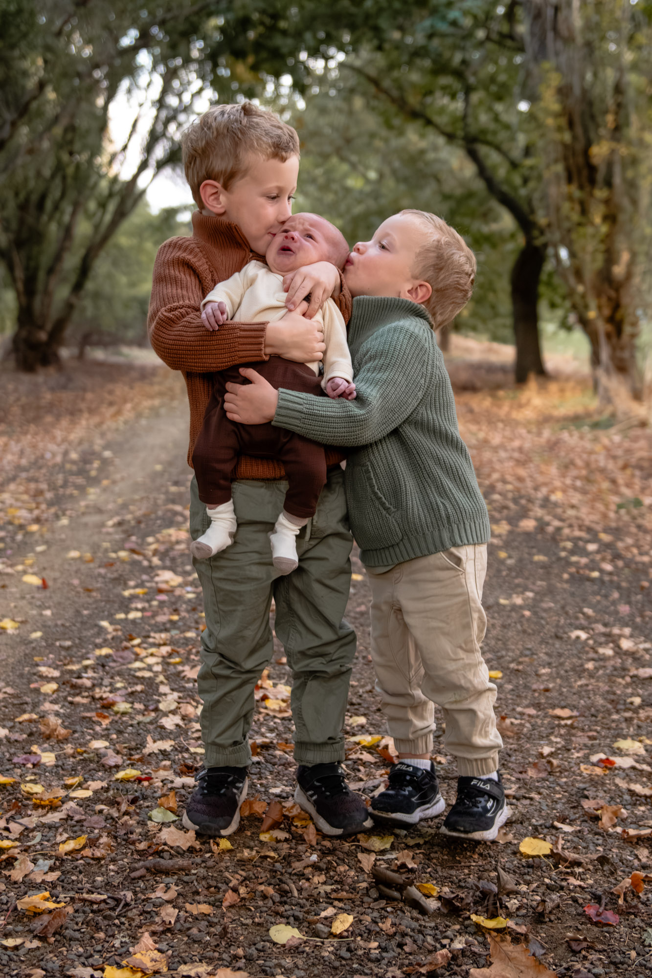 A family photographed together in Tasmania