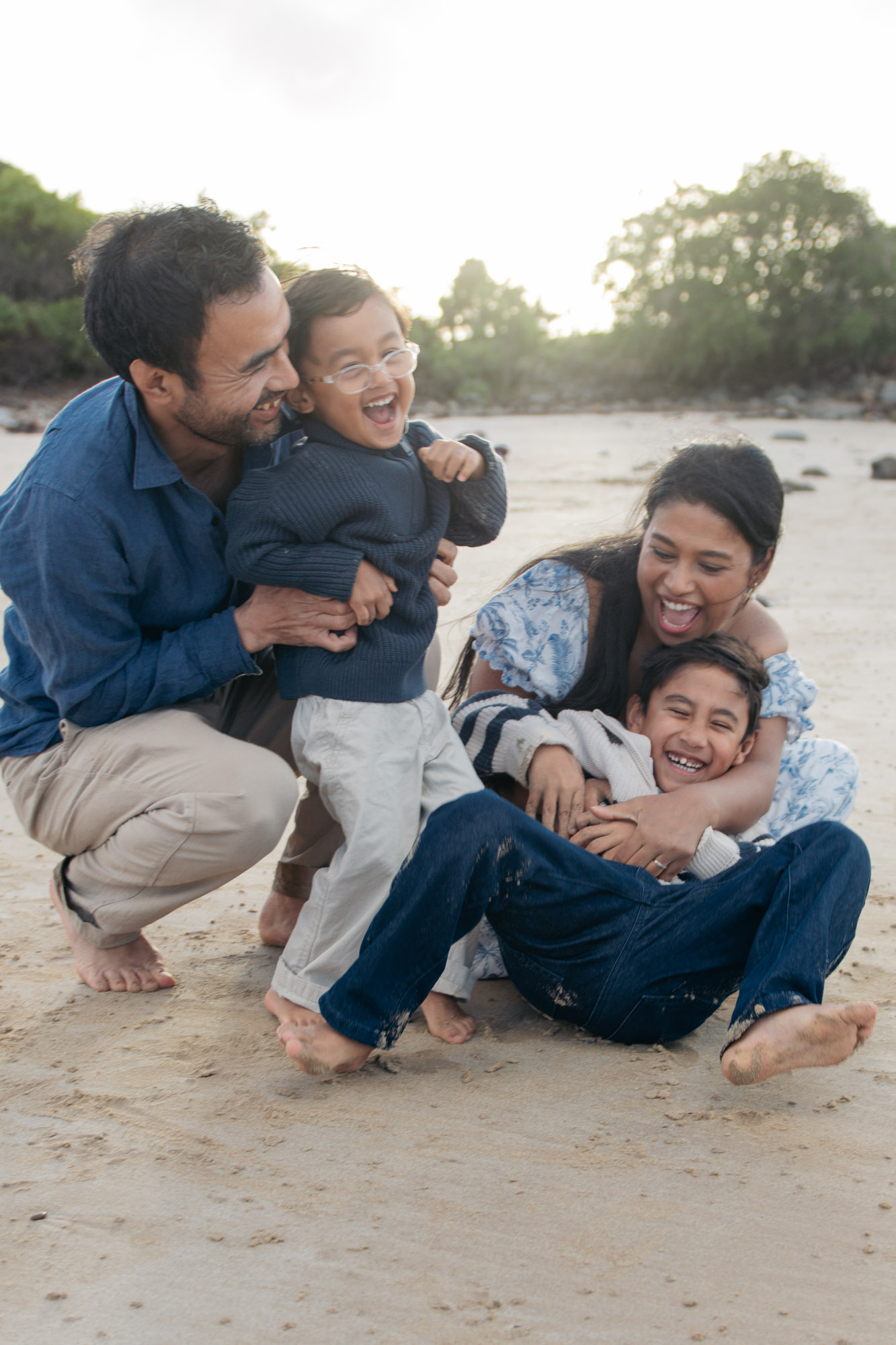 Everyday family moments photographed in Tasmania
