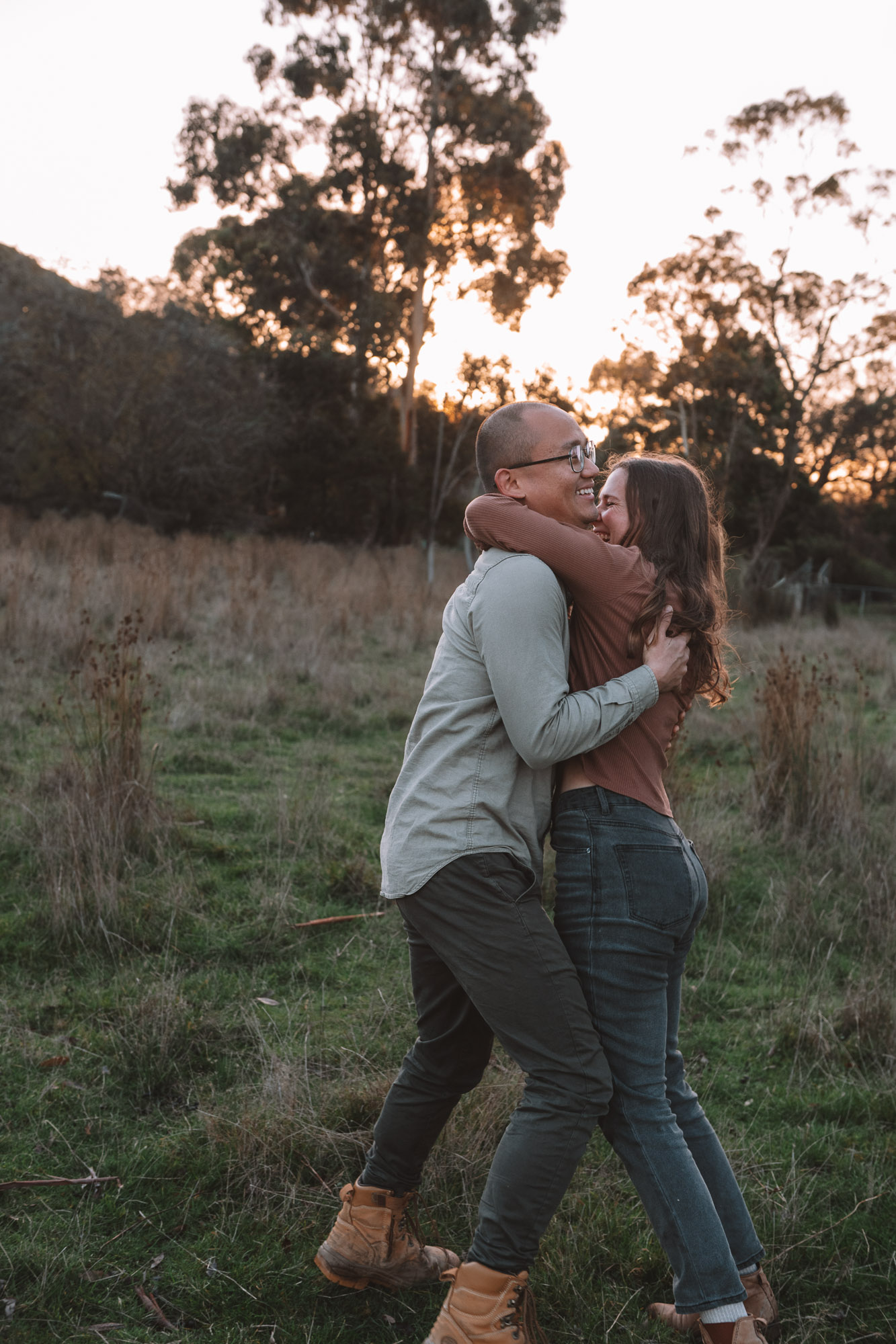 Family session capturing real, natural moments in Tasmania