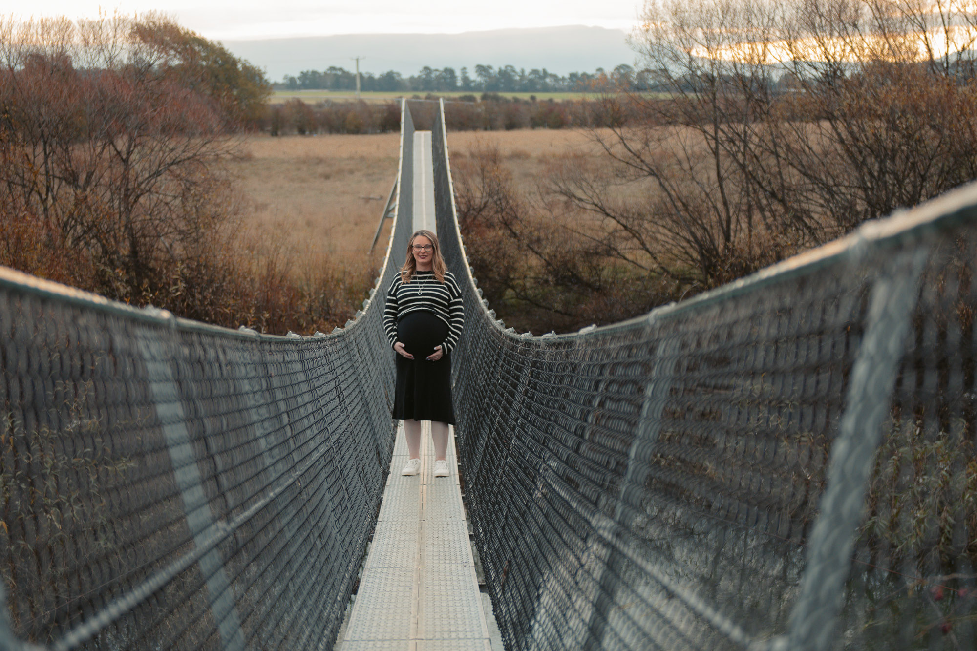 Golden-hour maternity photography, northern Tasmania